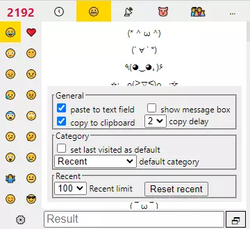 Facemarks made up of characters and grammar punctuations